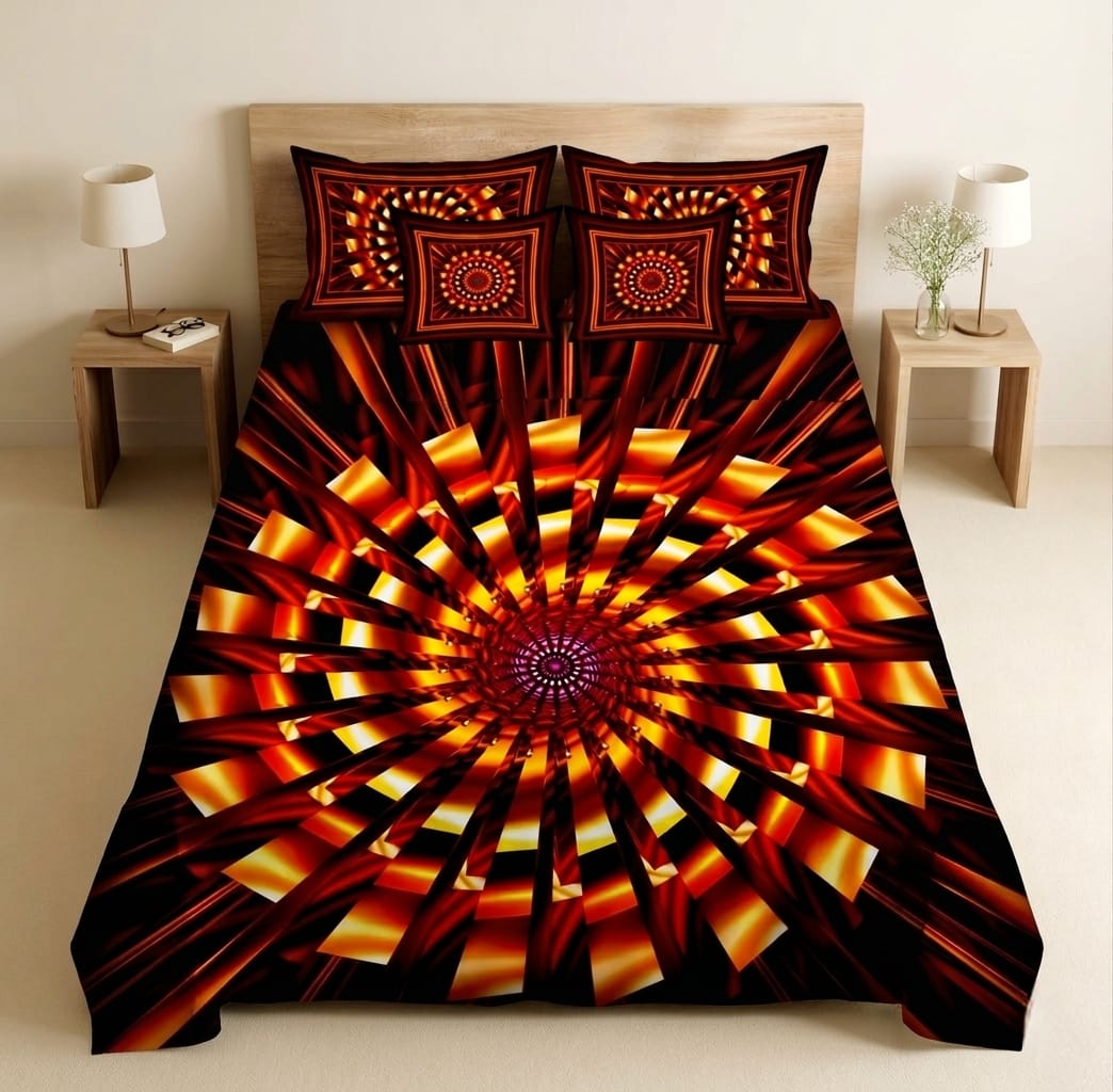 BEDIOR 5PCS DIGITAL 5D BED SHEET SET
