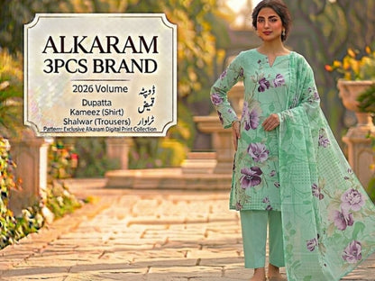 Unstitched Alkaram Lawn 3PC'S