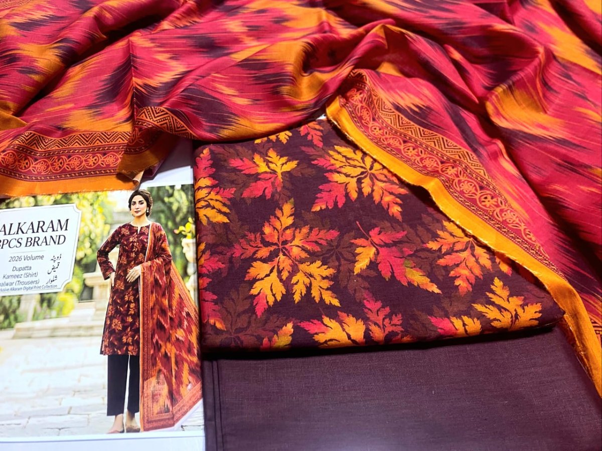Unstitched Alkaram Lawn 3PC'S
