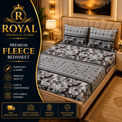 Fleece Bedsheet 3pc-Double Bed