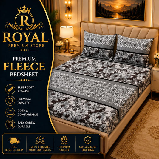 Fleece Bedsheet 3pc-Double Bed