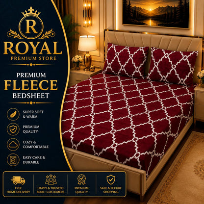 Fleece Bedsheet 3pc-Double Bed