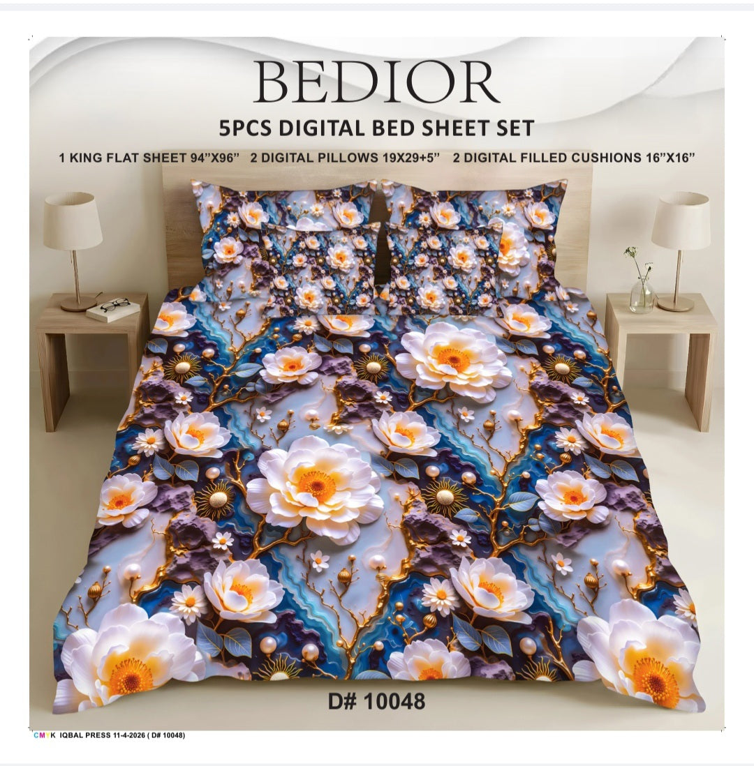 BEDIOR 5PCS DIGITAL 5D BED SHEET SET